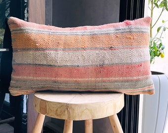 Vintage Moroccan pillow, kilim pillow, Vintage Moroccan cushion, Unstuffed Boho pillow, Sofa Home Decor, Moroccan Style pillow