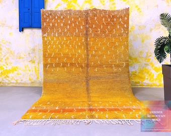 Hermosa alfombra suave Azilal 5.4 FT x 8.3 FT, alfombra vintage marroquí Azilal alfombra marroquí Tapis Teppich alfombra bereber de mediados de siglo, alfombras Beni ourain 5x8