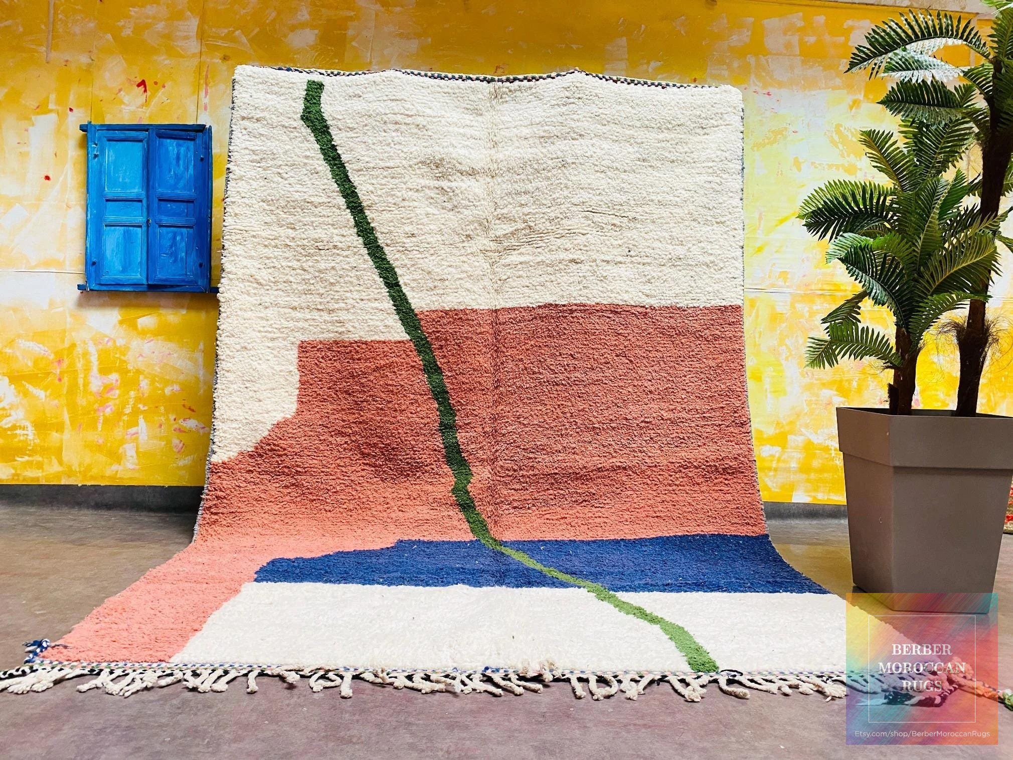 Beni ourain rug, Authentic Moroccan rug, Berber carpet, Genuine Wool rug, Handmade rug, Beni ourain style, Area rug, Tapis berbere, Teppich