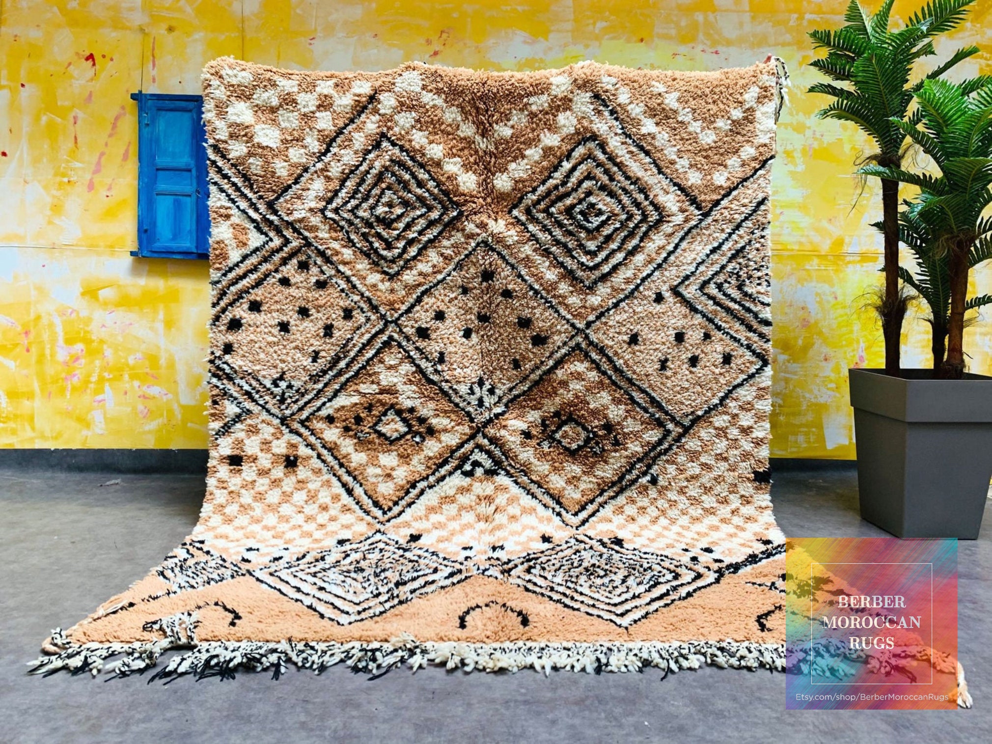 Cream Moroccan Rug, Beni mrirt Rug, Moroccan Rug, Custom Beni Ourain