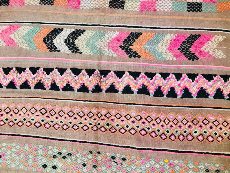5x11 Handwoven Unique Moroccan flat woven rug Berber kilim Etsy