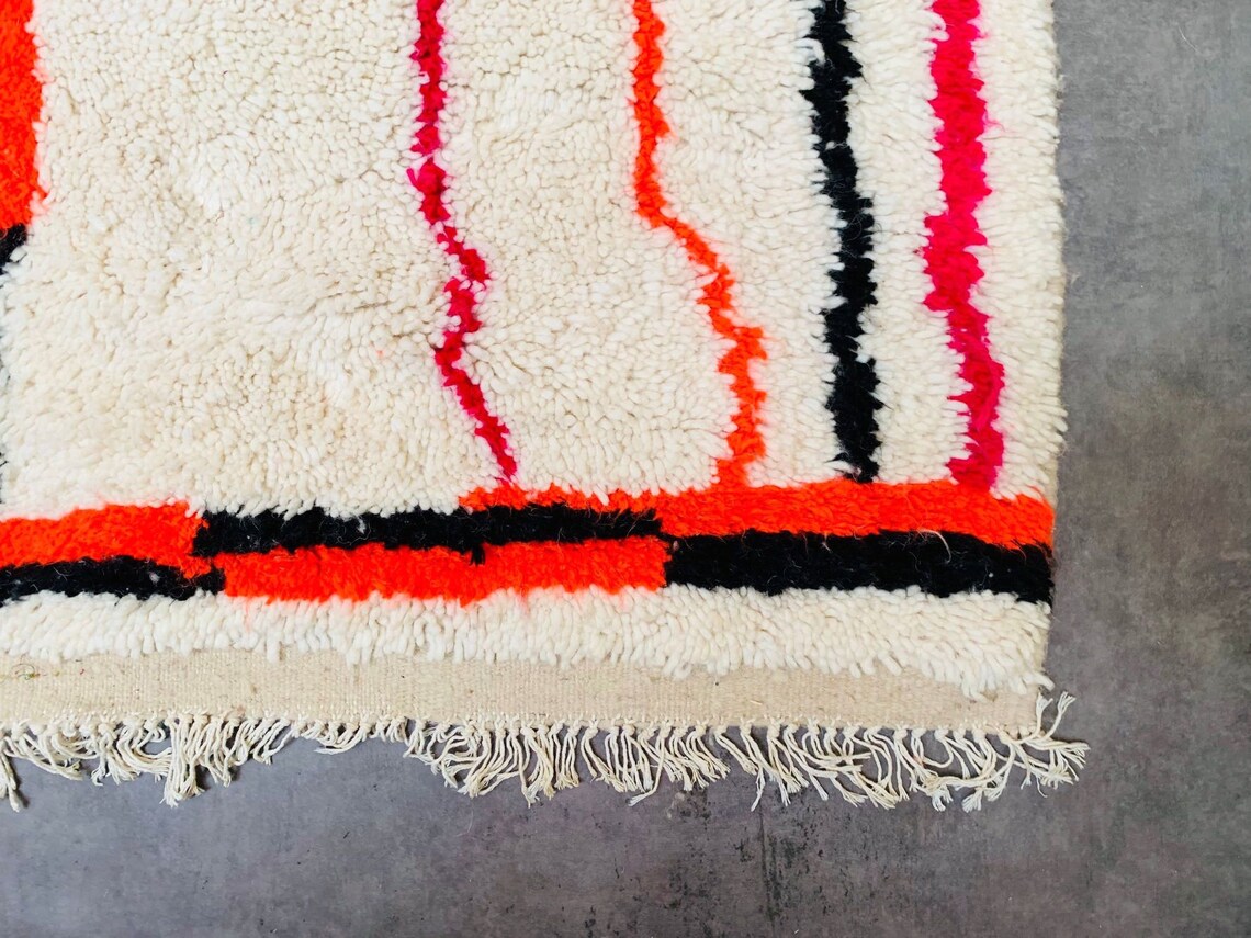Beni ourain Moroccan area rug 5x8 Azilal hand knotted berber Etsy