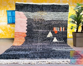 Beni ourain rug, Authentic Moroccan rug, Berber carpet, Genuine Wool rug, Handmade rug, Beni ourain style, Area rug, Tapis berbere, Teppich