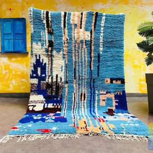 Beni ourain Custom Moroccan rug - Berber Beni ourain rug - Wool area rug - Handmade rug - Moroccan area rug - Morocco rug