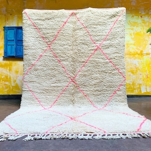 Beni ourain rug, Authentic Moroccan rug, Berber carpet, Genuine Wool rug, Handmade rug, Beni ourain style, Area rug, Tapis berbere, Teppich