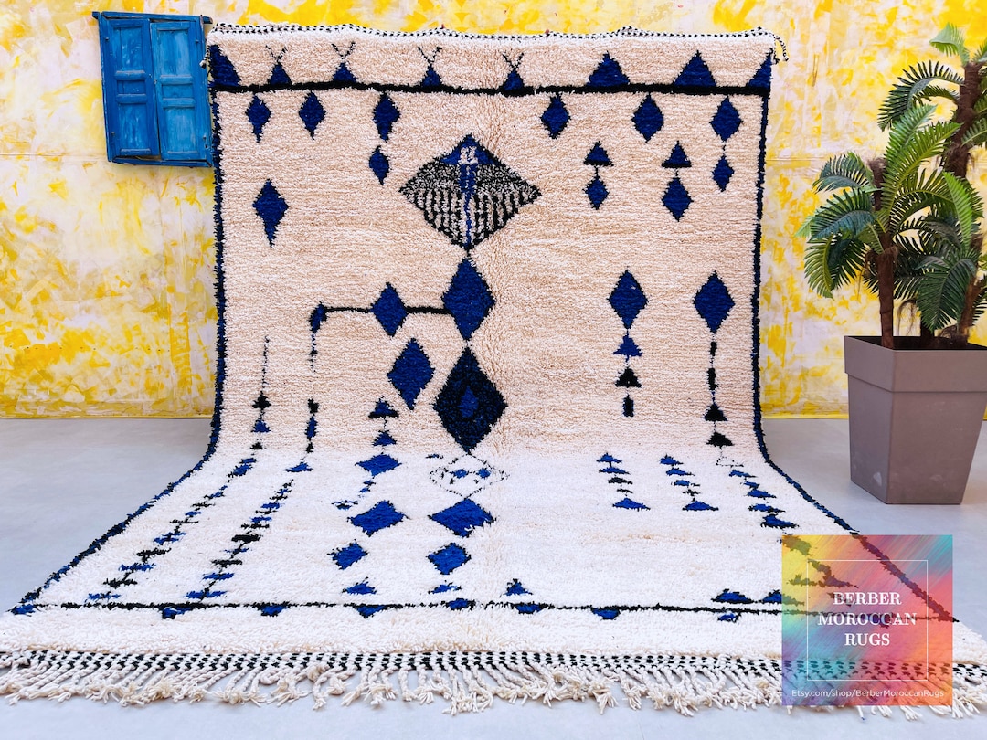 モロッコ絨毯Beni Ourain rug Beni Ourain Rug, Authentic Moroccan Rug, Berber Carpet, Genuine