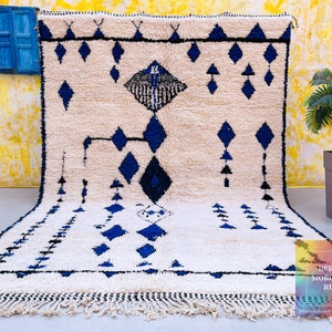 Beni ourain rug, Authentic Moroccan rug, Berber carpet, Genuine Wool rug, Handmade rug, Beni ourain style, Area rug, Tapis berbere, Teppich