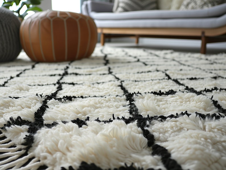 Moroccan Handmade Rug: Timeless Beauty for Your Space Vintage Artistry in Every Thread zdjęcie 3