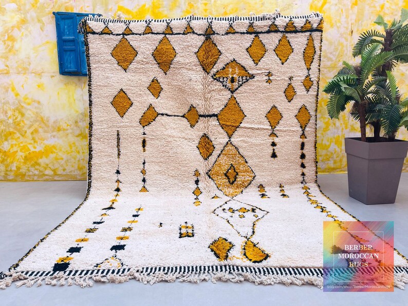 Beni Ourain Rug Authentic Moroccan Rug Berber Carpet Etsy UK