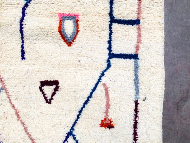 Beni ourain rug Authentic Moroccan rug Berber carpet Etsy