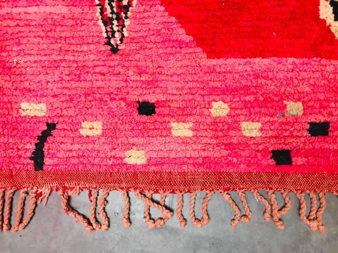 Pink Moroccan Boujad rug Area Rug 5ft x 7ft Moroccan rug Etsy