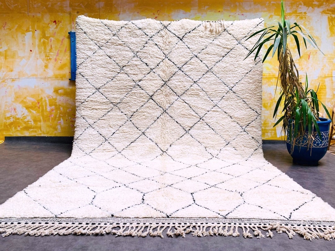 Beni Ourain Rug, Authentic Moroccan Rug, Berber Carpet, Genuine Wool ...