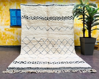 Beni ourain rug, Authentic Moroccan rug, Berber carpet, Genuine Wool rug, Handmade rug, Beni ourain style, Area rug, Tapis berbere, Teppich