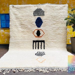 Costum Moroccan Colorful Rug, Authentic Moroccan rug, Berber Carpet, Genuine Wool rug, Handmade rug Amazing Multicolored Rug - Custom Rug