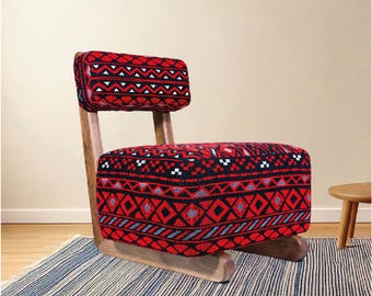 Handmade Armchair, Armchair, Rocking chair, Moroccan Wood Armchair, Reading chair, modern chair, relax vintage style chair