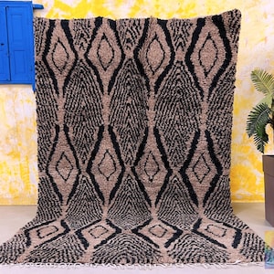 Beni ourain rug hand knotted - Custom rug - Handmade rug - Moroccan area rug - Morocco rug - Custom moroccan rug - Wool rug