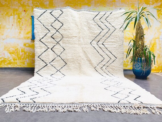 Large Moroccan Area Rug - Beni Ourain Rug - Berber Morocco Rug
