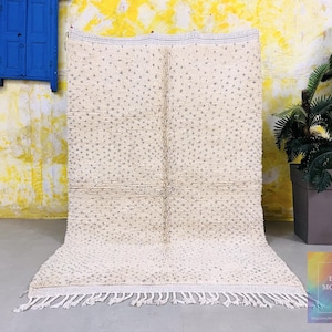 Moroccan dot rug - Beni ourain rug - gray dots rug - Berber dots rug - Custom size rug - Polka rug - Moroccan rug - Beni ourain rug