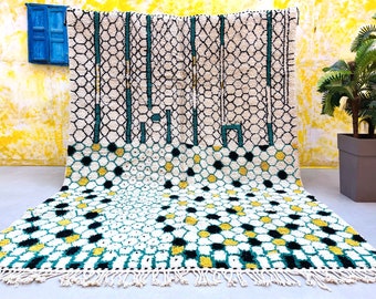 Soft Moroccan rug 8.3 Ft x 11.2 Ft, Amazing Azilal rug, Authentic Berber morrocan rug 8x11, Colorful rug bedroom rug, nursery rug, Beni rug
