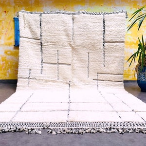 Moroccan rug Hand knotted - Beni ourain rug - all wool berber rug - Custom rug - handmade rug - Genuine lamb wool