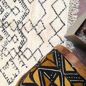 Beni ourain rug, Authentic Moroccan rug, Berber carpet, Genuine Wool rug, Handmade rug, Beni ourain style, Area rug, Tapis berbere, Teppich image 5