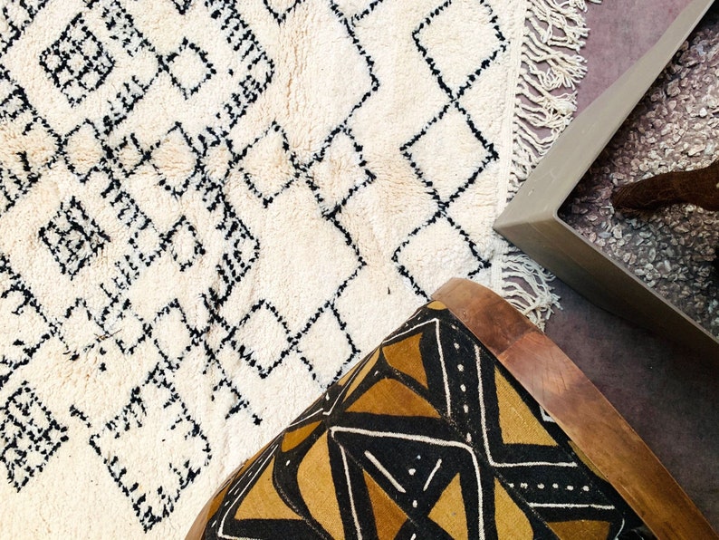 Beni ourain rug, Authentic Moroccan rug, Berber carpet, Genuine Wool rug, Handmade rug, Beni ourain style, Area rug, Tapis berbere, Teppich image 5