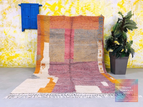 Moroccan rug hand knotted - Beni ourain rug - All wool berber rug - Custom rug - Handmade rug - Genuine lamb wool
