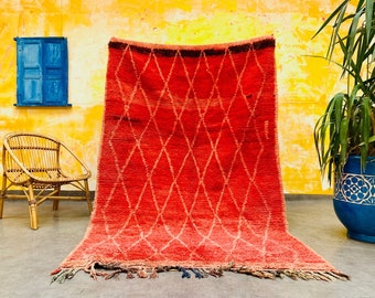 Red Morocco rug 4x7