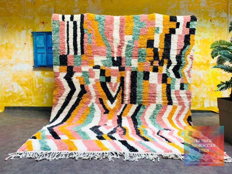 Beni Ourain Rug Authentic Moroccan Rug Berber Carpet Etsy Australia