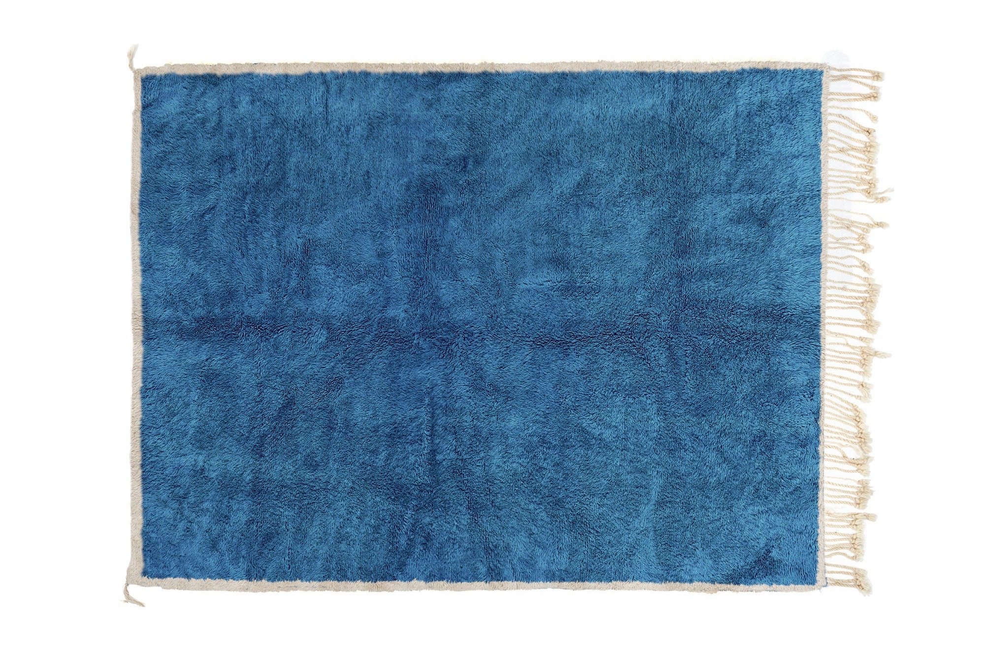 Azure Blue With Frame Rug - Custom Beni Ourain Moroccan Rug - Etsy
