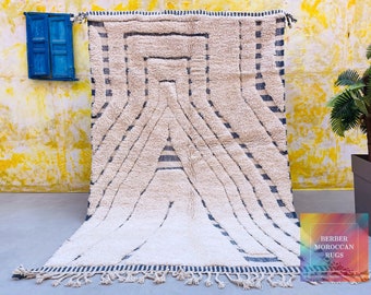 Beni ourain rug, Authentic Moroccan rug, Berber carpet, Genuine Wool rug, Handmade rug, Beni ourain style, Area rug, Tapis berbere, Teppich