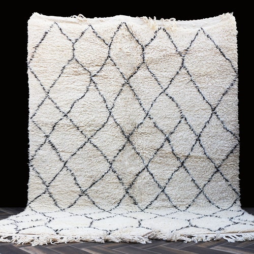 Beni Ourain Rug Authentic Moroccan Rug Berber Carpet Etsy