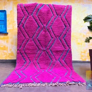 Authentic Beni ourain rug - Moroccan rug - Custom rug - Handmade rug - Moroccan rug - Custom moroccan rug - Morocco rug - Pink rug