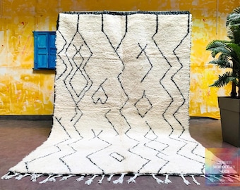 Beni Ourain Rug | Custom Moroccan rug | Berber Wool carpet | Boho Living Room Decor