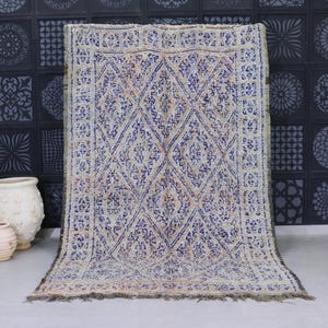 tapis marocain vintage 6,5 pi x 10,9 pi - grand tapis vintage - tapis 6 x 11 - authentique tapis berbère marocain
