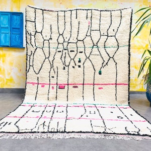 Beni ourain rug, Authentic Moroccan rug, Berber carpet, Genuine Wool rug, Handmade rug, Beni ourain style, Area rug, Tapis berbere, Teppich