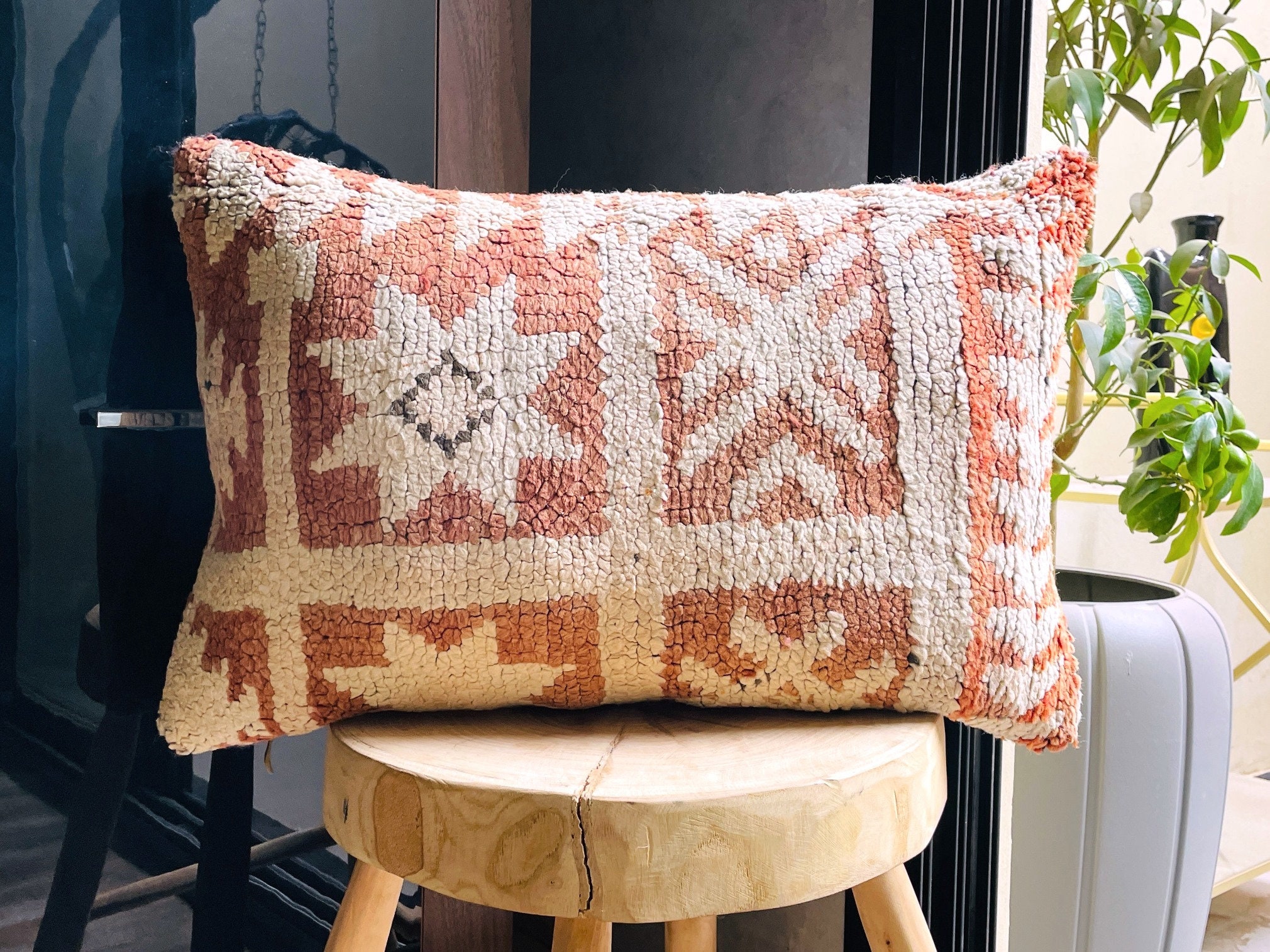 Moroccan Wool Pillow - Etsy