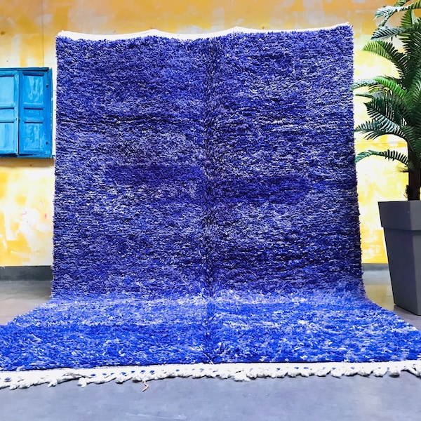 Blue Beni Ourain Rug Etsy