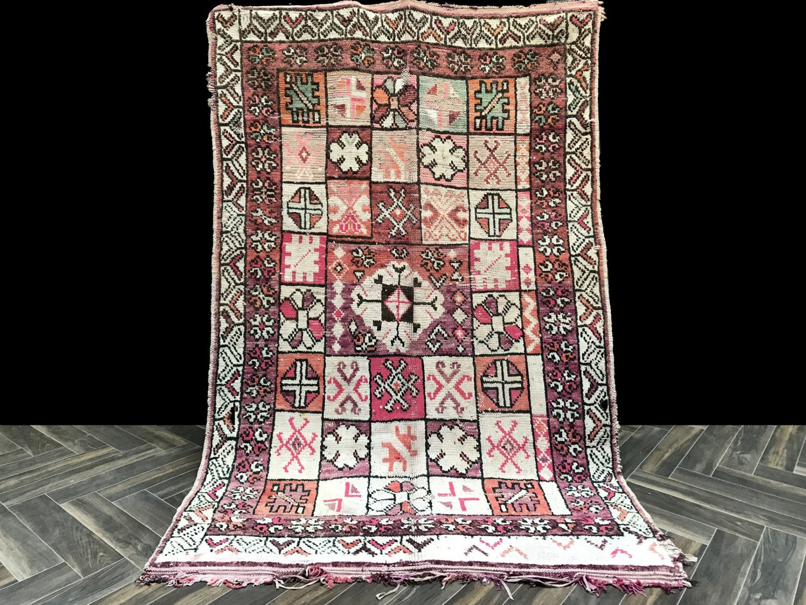 FREE SHIPPING 5x7 Vintage Boujad rug Morocco rug Moroccan Etsy