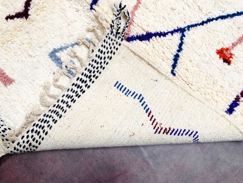 Beni ourain rug Authentic Moroccan rug Berber carpet Etsy