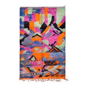 Colorful Rug, Vintage Rug, Ready to ship, Vintage moroccan rug 5x8, Handmade rug, Moroccan  Wool rug