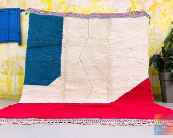 Moroccan rug Hand knotted - Beni ourain rug - all wool berber rug - Custom rug - handmade rug - Genuine lamb wool