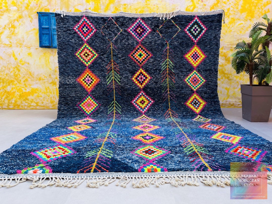 モロッコ絨毯Beni Ourain rug Beni Ourain Rug, Authentic Moroccan Rug, Berber Carpet, Genuine