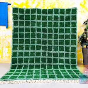 Moroccan Grid rug - Custom size rug - Beni ourain rug grid - Morocco rug - Berber rug hand knotted - Moroccan rug - Wool rug