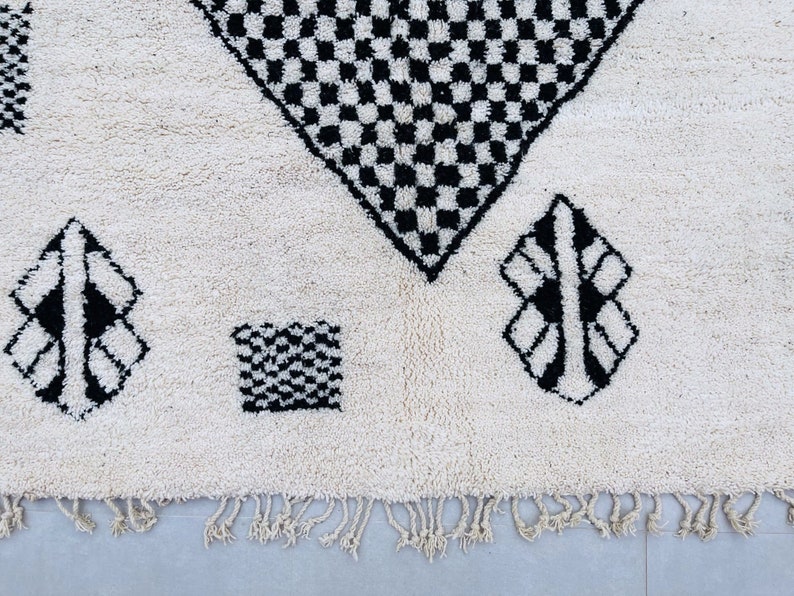 Beni Ourain Rug Authentic Moroccan Rug Berber Carpet Etsy