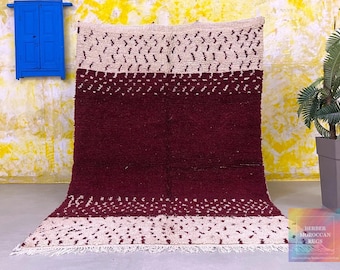 Marokkanischer Teppich - Handgewebter Berber Teppich aus Wolle - Boho & Modern Home Decor - Einzigartiges Tribal Design aus Marokko