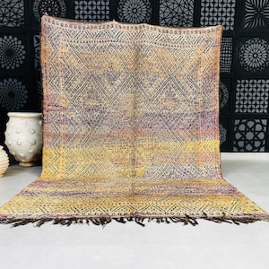 tapis marocain vintage 6,6 pi x 8,9 pi - grand tapis vintage - tapis 6 x 9 - authentique tapis berbère marocain
