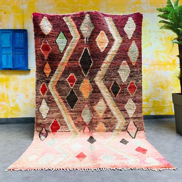 OLD Bohemian rug 5x8 Moroccan Antique Beniourain Rugs Alfombras Berberes Tapis Berber Berber Teppish beni ourain moroccan rugs - Boujad rug