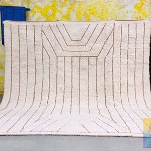 Berber rug, Tapis Berbere, Moroccan rug Hand knotted, Beni ourain rug, all wool berber rug, Custom rug, handmade rug, Genuine lamb wool