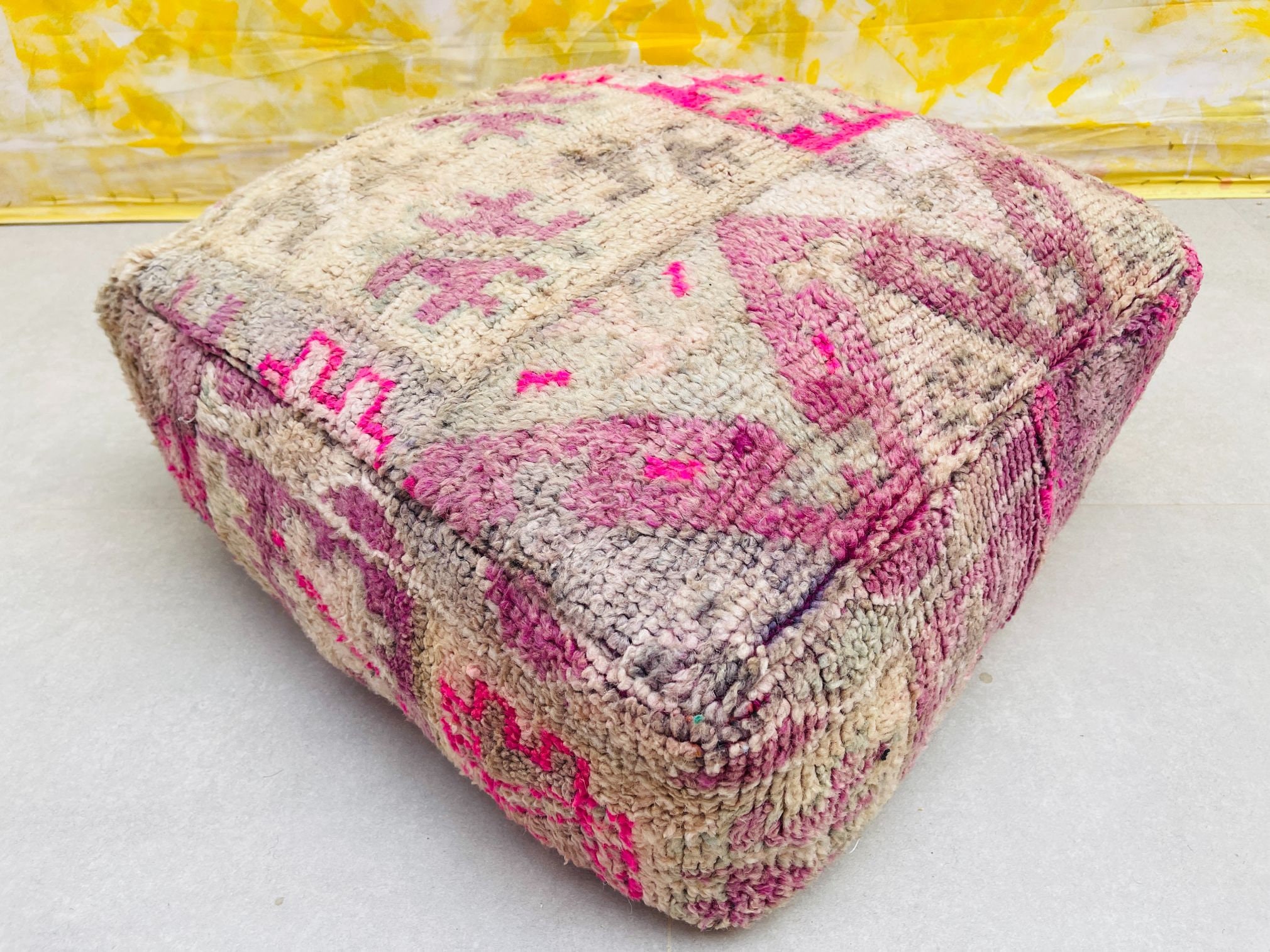 Marokkanisches Bodenkissen Kilim Pouf Handgefertigt aus | Etsy
